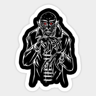 Nosferatu White line Sticker